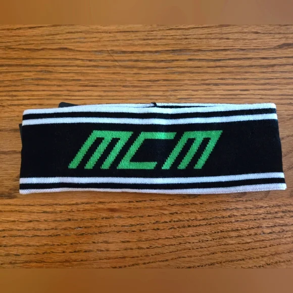 MCM | Accessories | Mcm Black And Green Logo Headband | Poshmark display picture 1